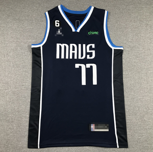 Maillot de basket-ball imprimé <span class=keywords><strong>Dallas</strong></span> Mavericks unisexe # 77 <span class=keywords><strong>Doncic</strong></span> # 11 Irving # 41 Nowitzki 100% polyester sans manches personnalisé pour le sport - Product Image 2