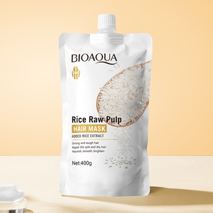 La nueva mascarilla para el cabello BIOAQUA Rice Protoplasm de etiquetas privadas es esponjosa y nutre repara el cabello dañado e ilumina el color del cabello - Product Image 1