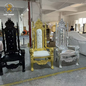 Muebles <span class=keywords><strong>de</strong></span> Hotel, Trono <span class=keywords><strong>de</strong></span> León Barroco Tallado a Mano, Silla <span class=keywords><strong>de</strong></span> Rey <span class=keywords><strong>de</strong></span> Terciopelo Dorado - Product Image 4