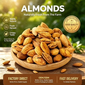 Amandes de Californie en gros, fruits secs de haute qualité en vrac, noix et amandes crues au goût sucré, en-cas à prix abordable - Product Image 1