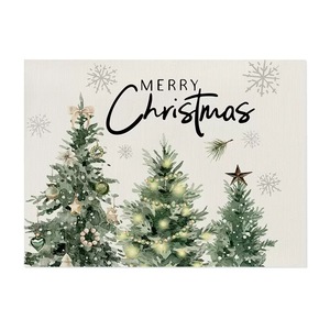 Handmade Tùy Chỉnh In Đồng Bằng Bữa Ăn Tối Vui Giáng Sinh Khăn Ăn Cho Đám Cưới Cho Máy Bay Sử Dụng - Product Image 6