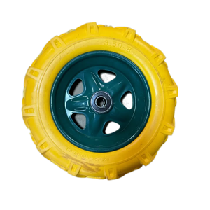 Ruedas giratorias de poliuretano duraderas y flexibles 3,50-8PU, giratorias de plástico y goma sin planos, varias aplicaciones - Product Image 1