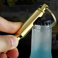 Ouvre-bouteille à manchon de balle créatif personnalisé ouvre-bouteille en métal porte-clés ouvre-bouteille drôle d'or
