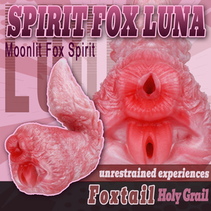 Spirit Fox <span class=keywords><strong>Luna</strong></span> Tail FAAK Masturbateur masculin en silicone à double canal, design queue de renard fantaisie, texture, OEM ODM, vente en gros, jouet pour adultes - Product Image 2