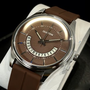 การออกแบบสร้างสรรค์ใหม่นาฬิกาควอทซ์แบบกลวงนาฬิกาแฟชั่นลำลองนาฬิกาสีกาแฟนาฬิกาผู้ชายนาฬิกากันน้ำ - Product Image 1