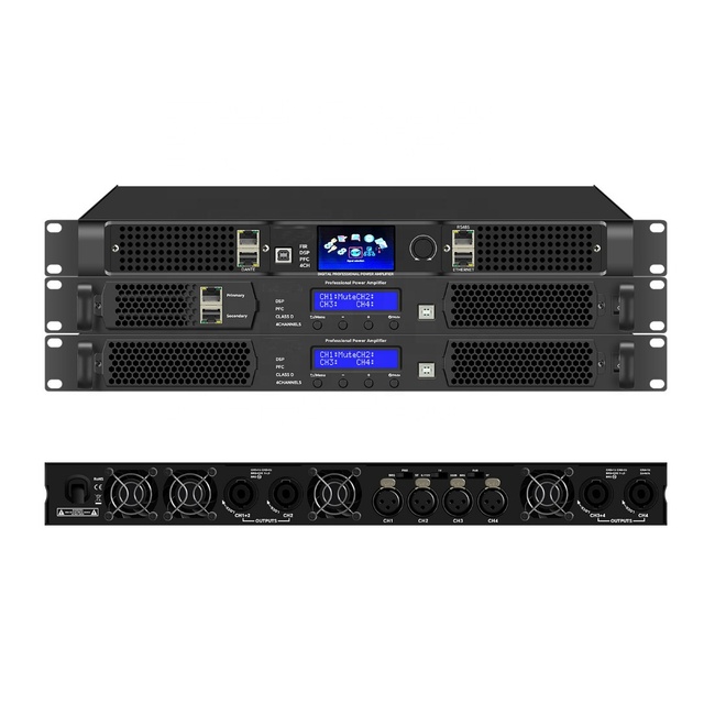 Professional Sound System Class D Power Amplifier Dsp 4 Channel Power Amplifier Outdoor Sound System
