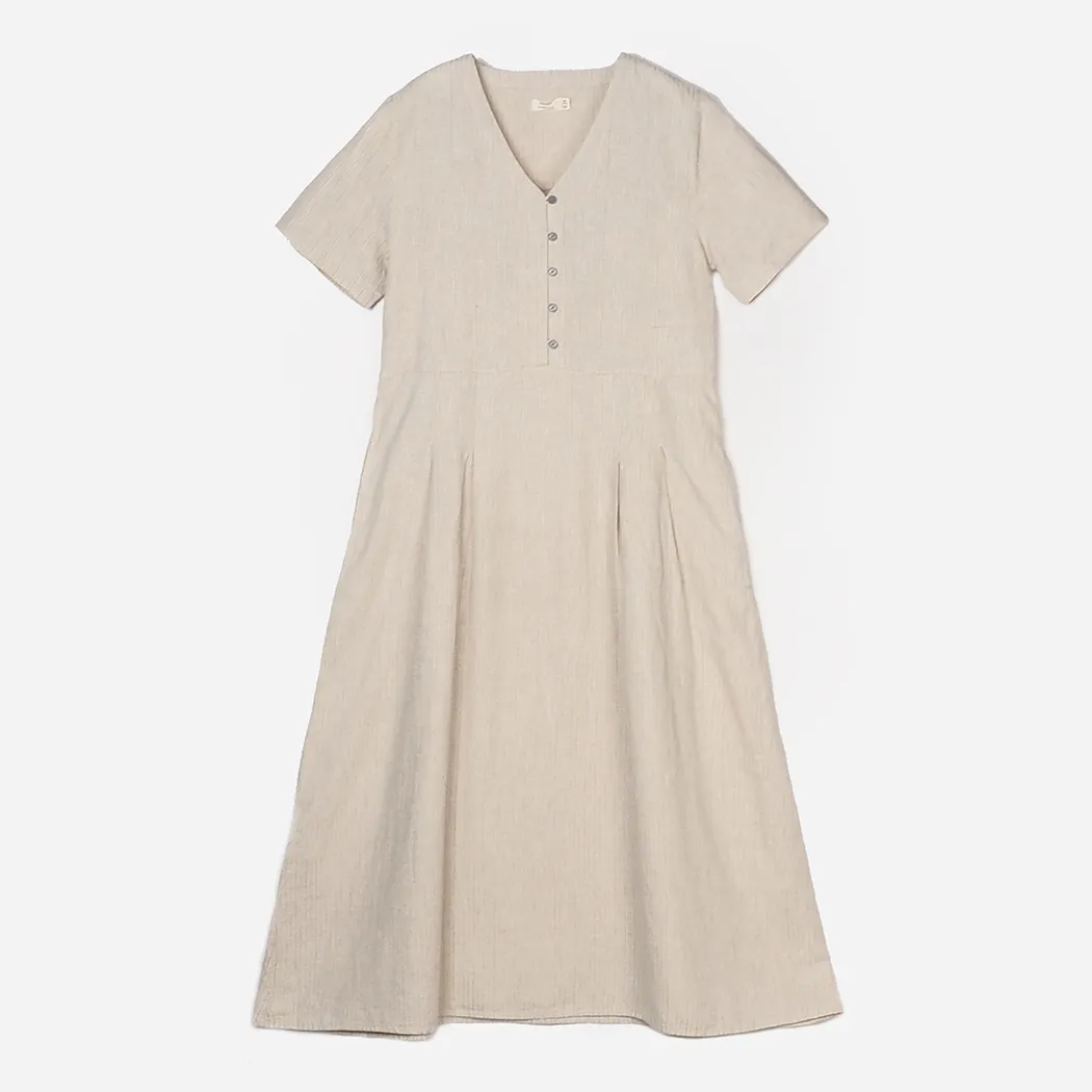 BST025 Gots 인증 짠 섬유 제품 대마 유기농 코튼 원피스 드레스 대마 의류 제조