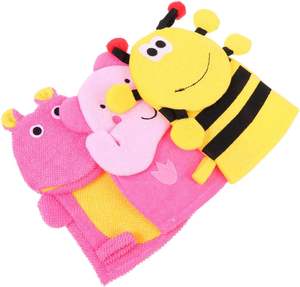 Mitaine de bain pour bébé Gants de douche d'animaux mignons Marionnettes exfoliantes pour enfants - Product Image 3