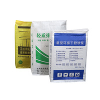 Sac tissé en PP industriel personnalisé avec poche à valve, léger et biodégradable, pour poudre de mastic, plâtre et mortier
