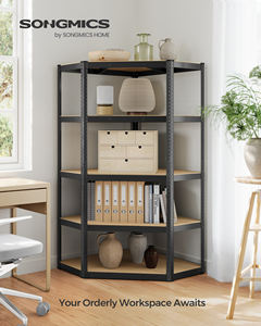 SONGMICS 5-Tier Garage Shelving Heavy Duty Metal Shelving Unit for Garage Storage Room Warehouse <strong>Corner</strong> <strong>Shelf</strong> - Product Image 2