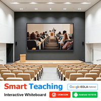 Écran tactile interactif Android 16 certifié EDLA, sans jointure, avec prise en charge de la présentation numérique multi-utilisateurs