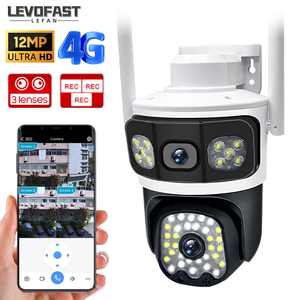 LEVOFAST Nueva lente dual Tres pantallas 2 + 2MP Interior WiFi Exterior Cámara de red 4G Seguimiento automático Cámara de seguridad - Product Image 1