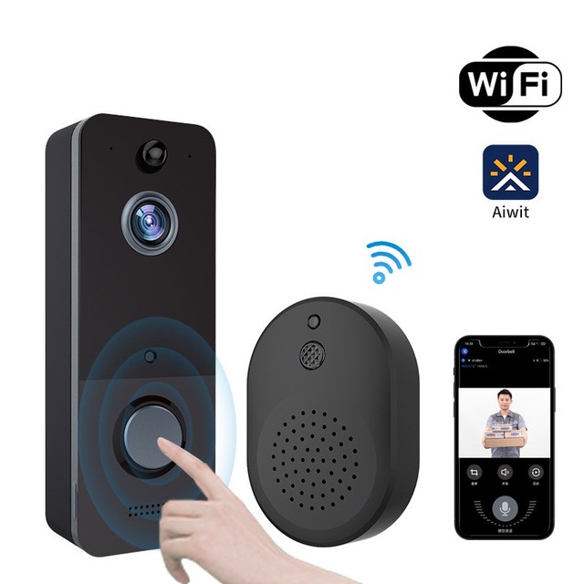 Bmax BT35 Smart Video Doorbell Security Camera WiFi 720P Night Vision Water Resistance Battery Powered Motion Detection Aiwit