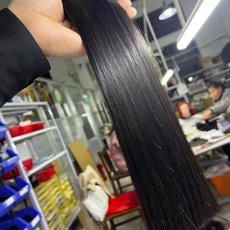 Extensão de cabelo humano vietnamita 12a, alta qualidade, weft virgem, cortado, osso, liso, super duplo, desenhado