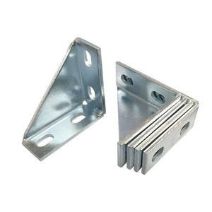 Support triangulaire à 90 degrés, connecteur à angle droit, quatre trous, en acier zingué, support d'équipement, norme GBT 802 1988 Grade A - Product Image 1