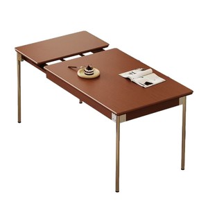 Dining <b>Table</b> Set Foldable Wood Rectangular For <b>Small</b> Homes Vintage Nordic Style - Product Image 5
