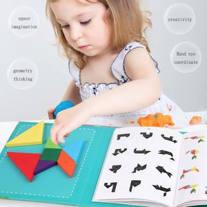 Jeu <span class=keywords><strong>de</strong></span> Tangram Montessori Classique en ABS avec Livre en Papier, Jeu <span class=keywords><strong>de</strong></span> Puzzle DIY, <span class=keywords><strong>Jeux</strong></span> <span class=keywords><strong>de</strong></span> Société, Aides à l'Enseignement, Jouets Éducatifs en Papier pour Garçons et Filles - Product Image 2