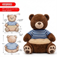 Peluche personnalisée sur mesure, poupée en peluche, ours en peluche OEM-ODM, mobilier de chambre d'enfant, animal en peluche personnalisé
