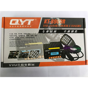 Radio mobile tri-bande QYT KT-8900R 25W UV pour voiture avec double écran et télécommande - Product Image 1