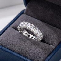 Bagues de fiançailles Kirin en argent sterling 925 véritable, plaquées rhodium, avec pierre en forme de goutte, style tennis, OEM ODM