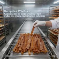 Friandises pour chiens OEM ODM personnalisées en usine, à base de poitrine de poulet, riches en protéines, sans céréales, sans colorants artificiels, à mâcher pour l'entraînement, 2