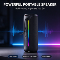 Enceinte de cyclisme et de randonnée étanche IPX6 avec lumière de fête RGB, son puissant et basses profondes, mode TWS, pour la plage, le cyclisme, les fêtes, les voyages, les sports