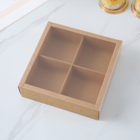 Emballage en papier recyclable imprimé personnalisé 4 6 8 Diviseurs Biscuits Pâtisserie Desserts Inserts Boîte à tiroirs