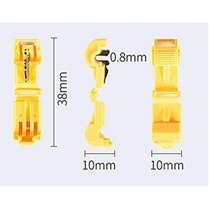 Yellow T-Wire Connection <b>Clamp</b> 100Pcs Electrical Wire Connector For <b>Quick</b> Splice Joining - Product Image 2