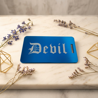 Blechstanzteile UV-Druck Siebdruck DIY Individuelle Metall-Visitenkarte Zinklegierung Eloxiertes Namensschild Rohling