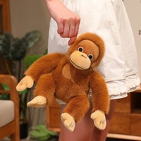 Peluche singe moche à longs bras dorés Zoo, faite à la main, tendance, nouveau jouet de Noël original