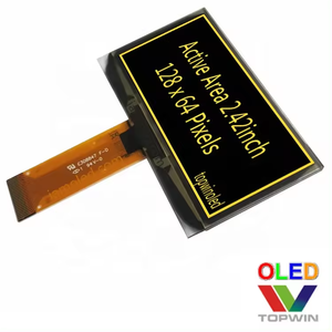 Painel de exibição oled de melhor qualidade, 2.42''2.42 polegadas, 128x64, SSD1309 UG-2864ASGPG01, tela verde pequena SPI i2c oled - Product Image 2