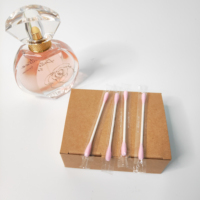 Écologique Rose Baby Q Tips Emballage de haute qualité dégradable individuellement Bâton de papier rose Coton-tige cosmétique