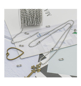 โซ่ลูกปัดโลหะสแตนเลส304ขนาด1.5มม. 2มม. 2.4มม. 3มม. 3.2มม. 4มม. สำหรับงานประดิษฐ์ทำด้วยตัวเองแท็กงานฝีมือ - Product Image 5