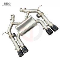 Silenciador de Escape Valvetronic SDO SS304 para BMW M3 M4 F80 F82 F83 3.0T 2014-2019, Sistema Axleback de Alto Rendimiento con Puntas Negras Plateadas