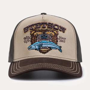 Casquette de baseball Stetson Trucker Hat, respirante, en maille, avec motif d'ours brodé, pour les sports de plein air et les loisirs - Product Image 1