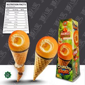 Crème glacée aux fruits LIKLAK, nouvelle saveur fraise, mangue, pomme, <span class=keywords><strong>melon</strong></span> miel, en cornet gauffré croustillant, 115g - Product Image 3