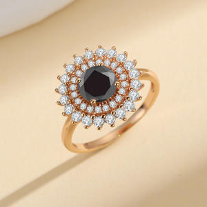 Luxus Doppel Halo 1CT VVS Diamant Moissan ite Versprechen Ringe Roségold Platte S925 Silber für Frauen Vintage Style Schmuck - Product Image 4