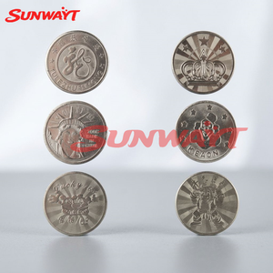 เครื่องจำหน่ายสินค้าอัตโนมัติแบบใช้เหรียญพร้อมโลโก้สั่งทำขายส่ง เหรียญเกมอาร์เคดแบบกำหนดเอง เหรียญโลหะสีเงินทองเหลือง - Product Image 3
