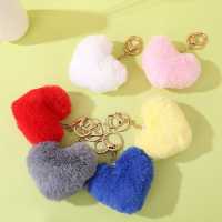 Pendentifs en peluche doux en forme de cœur, légers, hypoallergéniques, doux pour la peau, parfaits pour les sacs et les clés, cadeau idéal