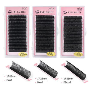 EBT 수제 0.03 0.05 0.07 속눈썹 컬 J B C CC D DD L 블랙 개별 속눈썹 8mm <span class=keywords><strong>15mm</strong></span> 천연 긴 인조 속눈썹 연장 - Product Image 6