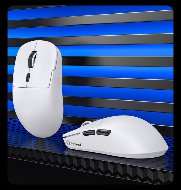 2025 FREEWOLF A6 Wireless BT Gaming Mouse -RGB Lightweight Design PAW3311 Sensor 24000DPI Multi-Device PC/Laptop Compatible