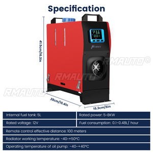 Calentador de Aire Diésel para Coche Hcalory Todo en Uno 5-8KW 12V 2KW + Nuevo Control Remoto LCD para Coche, Camión, Autobús, Garaje - Product Image 3