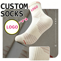 Chaussettes de sport en nylon/coton tricotées, absorbant la transpiration, avec logo personnalisé, pour le cyclisme et la course à pied, vente en gros