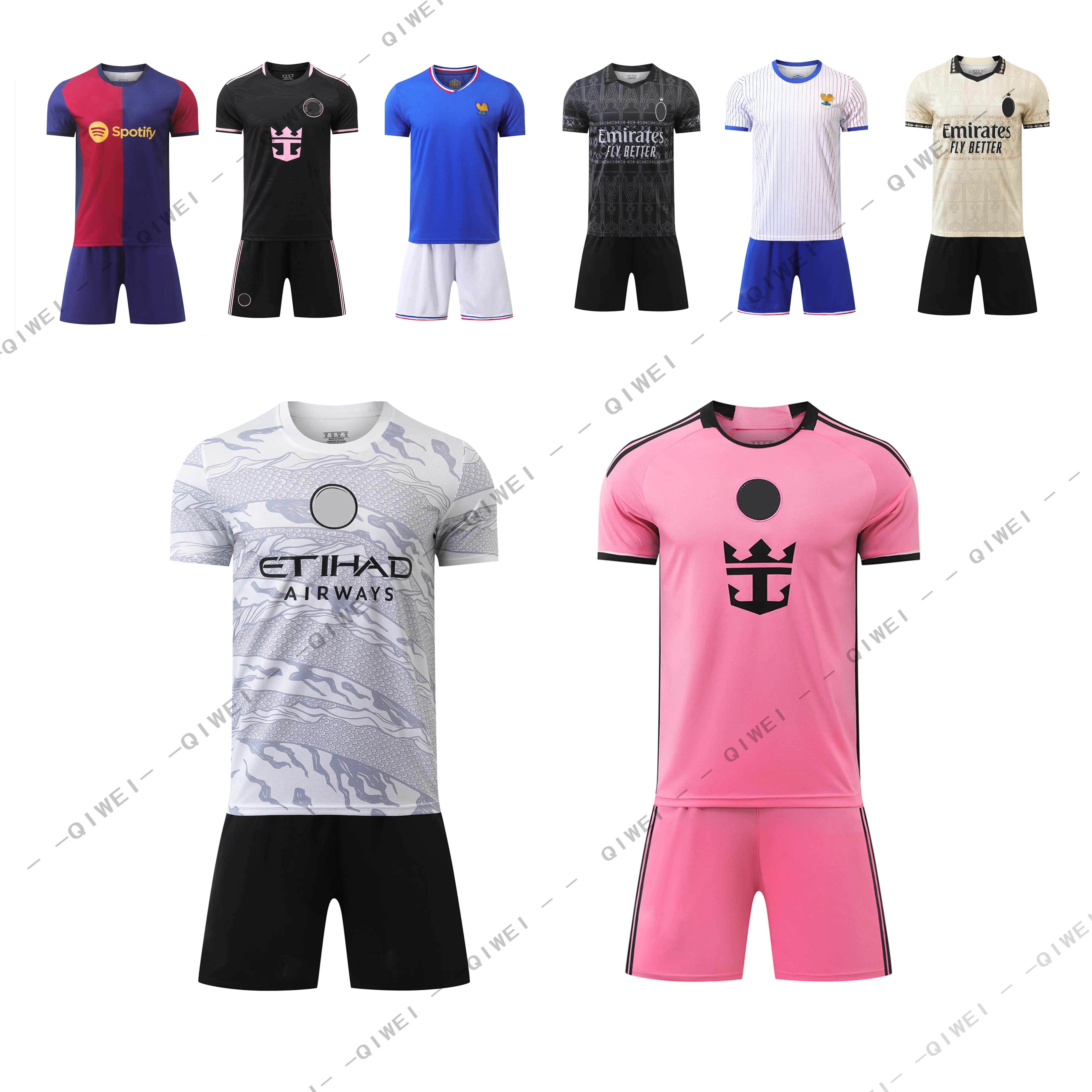 2425 Jersey pháp nhà đội tuyển quốc gia bóng đá Jersey Messi 10 haaland 9 tùy chỉnh đồng phục bóng đá trẻ em đặt người hâm mộ