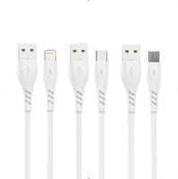 Câble de charge et de données Micro USB mâle 1A à charge rapide avec gaine en nylon pour téléphones mobiles Android et ordinateurs