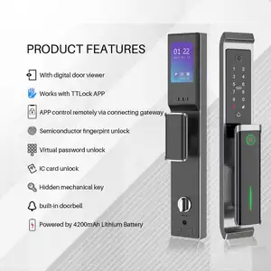 Eseye New Design TTlock App Fully Automatic Design Electronic Door Lock with Camera