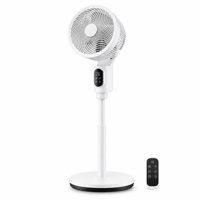 Beliebtester KI-Smart-Voice-Fernbedienungs-Luftzirkulationsventilator mit Farbbox 45W 3D-Oszillation Teleskop-Standventilator OEM ODM