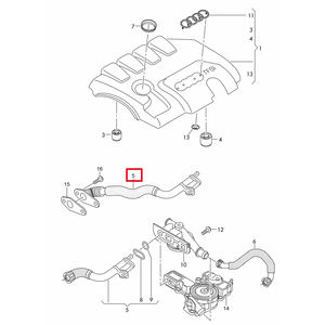 オイル水分離器ベントホース排気管Audi A4 A4 A5 A6 A8 Q5 S8 S8用高品質06H103213G 6H103213G 06H103213J - Product Image 2