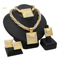 Joyería nupcial Arabia Saudita chapado en oro collar anillo pendientes pulsera anillo árabe mujeres boda joyería conjunto