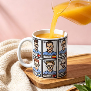 Taza <span class=keywords><strong>de</strong></span> Cerámica con Caricatura del Manchester City FC, 11oz 360 °   Taza <span class=keywords><strong>de</strong></span> Café con Diseño <span class=keywords><strong>de</strong></span> Haaland y <span class=keywords><strong>De</strong></span> <span class=keywords><strong>Bruyne</strong></span> para Fanáticos del Fútbol - Product Image 2